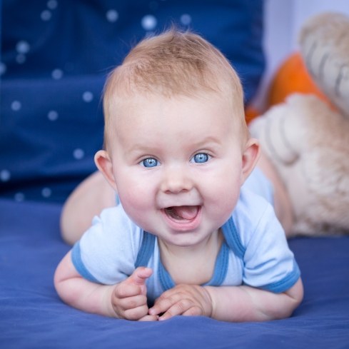 Baby smiling after lip and Tongue-Tie treatment